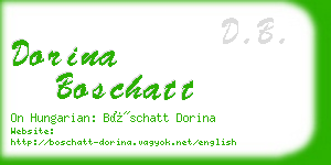 dorina boschatt business card